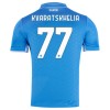 Maglia ufficiale SSC Napoli Kvaratskhelia 77 Casa 2024-25 per Uomo